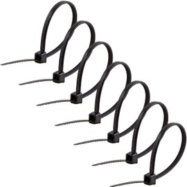 Power Gear 4-Inch Zip Ties, 100 Pack, Durable Nylon, Self-Locking, 18 Lbs. Tensile Strength, 7/8 Inch Maximum Diameter, Black, 51229