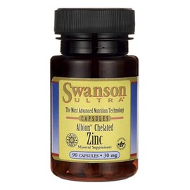 Swanson Albion Chelated Zinc Glycinate 30 Milligrams 90 Capsules