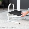VIVO White Ergonomic Height Adjustable Standing Foot Rest Relief Platform