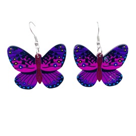 Cute Butterfly Resin Acrylic Dangle Earrings for Women Jewelry(A)