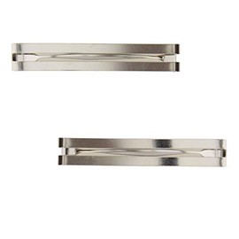 Mytoptrendz® Small Barrette Hair Clips Slides Side Grips Pin Classic Hair Accessory- 1 Pair (Silver- straight)