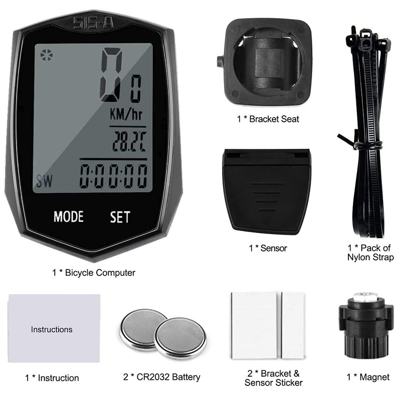 SEISSO Bike Computer Speedometer, Wireless Waterproof Cycling Odometer, Smart Sensor,
