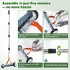 Wheeled Dethatching Rake for Lawn - 15" Heavy Duty Stainless