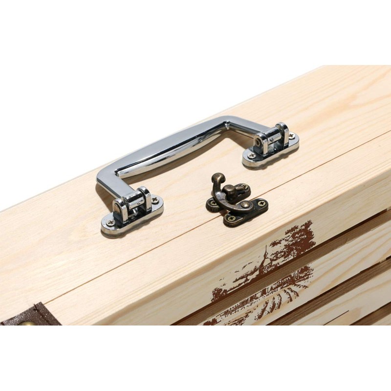 r_planning Wooden Wine Case, Gift Box, Wooden Box, With Handle,