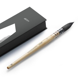 ARTIFY Pinceles profesionales de pelo de ardilla para acuarela | Juego de pinceles de pintura de punta fina y detalle tipo mopa redonda | Ideal para p