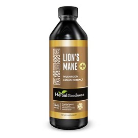 Lion’s Mane Mushroom Extract – Alcohol-Free Liquid Drops – Supports Cognitive Function & Nervous System Health – 12 Fl. oz Herbal Supplement