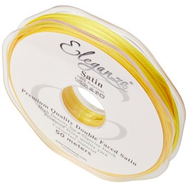 ELEGANZA Double Faced Satin 3mm x 50m Yellow No.11, 3 mm x 5 0m