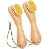 BFWood 2PCS Laundry Stain Brush - Natural Soft Boar Bristles,