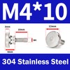 Leliafleury M4*10 Knurled Thumb Screws 10Pcs Stainless Steel Hand Grip