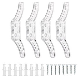 10PCS Blinds Cord Cleats Transparent Plastic Blinds Rope Winders with Screws for Window Blinds Curtains Sun Shades Ropes