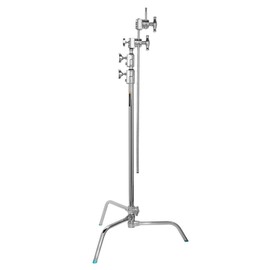 Flashpoint 40" Quick Sliding Leg C-Stand Kit with 2.5" Grip Head & 40" Grip Arm & 5" Baby Pin with Collar 1/4 and 3/8" Tap - 10.75' (Chrome)