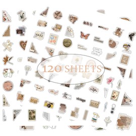COYUN 120 Pieces Book Reading Vintage Stickers Aesthetic Stickers Waterproof Vinyl Stickers for Journaling Scrapbooking Accessories for DIY Paper Crafts
