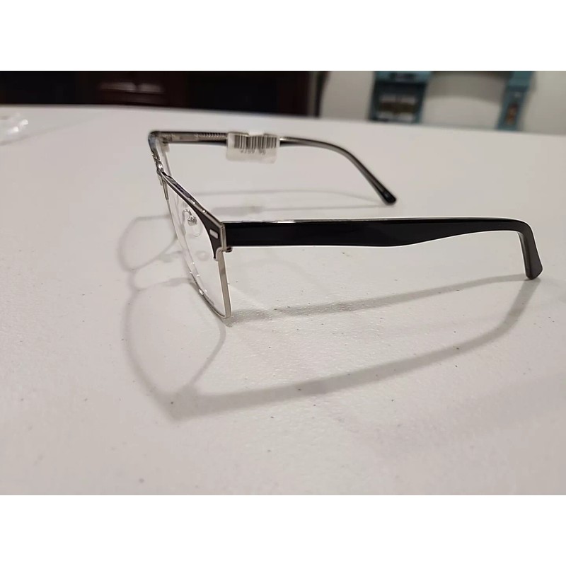 Alberto Romani Frame 20201 56-19-150 Black Silver. Spring Hinge