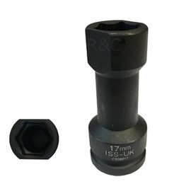 17mm Channel Unistrut Socket 1/2" Drive Impact Socket Thin Walled to fit 41mm Unistrut