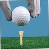 Kisangel 50pcs Bamboo Golf Tees Golf Holders for Outdoor Practice