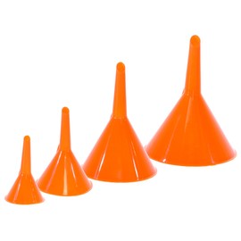 Majic 4-Pieces 4-Sizes Plastic Funnel Set for Car Oil, Gas and Fluids