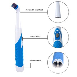 cepillo para polvo de limpieza eléctrico con 4 en 1 cabezales de cepillo para polvo múltiples, cepillo para polvo motorizado inalámbrico para el hogar, para baño, inodoro, cocina, azulejos