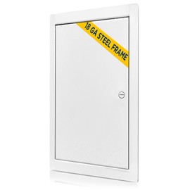 BOZZON Access Panel for Drywall 14 x 29 inch – Metal Door with Screwdriver Latch, 18 GA Steel Frame, Wall Hole Cover, Plumbing Access Door, White