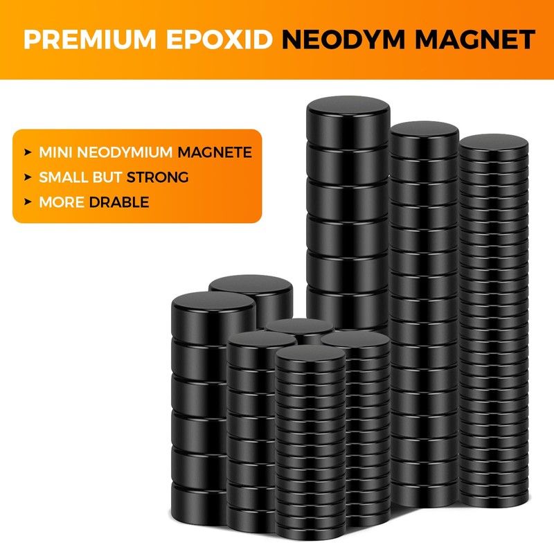 Wukong Black Small Magnets 5mm X 2mm | 100 Pack,