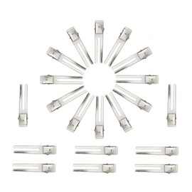 AKOAK 50 Pcs/Pack 1.8" Double Prongs Hairpins Curl Clips Silver Metal Alligator Hair Clips for Hairdressing Hair Extensions