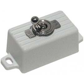 Seco-Larm SS-076Q/SW ENFORCER SPST Toggle Switch, Attractive plastic case with 2 screw holes and pre-wired 6" (15cm) leads for easy surface mounting