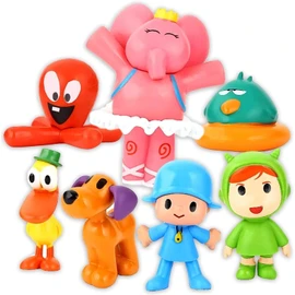 7 Pcs Pocoyo Toys - Action Figure Doll Toy - Nina, Elly, Pato, Fred, Loula Kids
