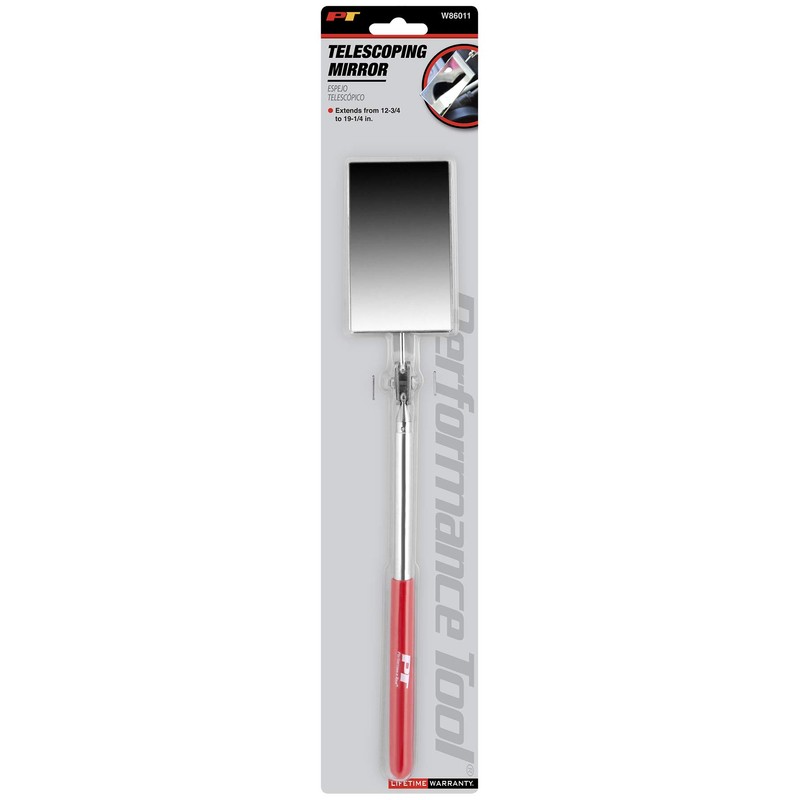 Performance Tool W86011 2-Inch Telescoping Inspection Mirror, Extends from 12-3/4-Inch
