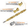 sourcing map 1/4" Hex Shank Twist Drill Bits 9.2mm Titanium