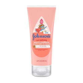 Johnson's - Acondicionador sin enjuague definidor de rizos para niños con manteca de karité, suaviza el encrespamiento y define las ondas y los rizos durante 24 horas, hipoalergénico, 6.8 onzas