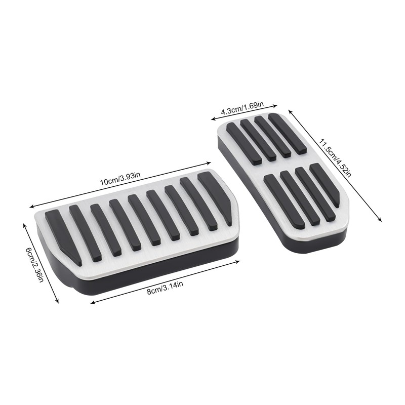 Stainless Steel Pedal Caps Accelerator Cap Footrest