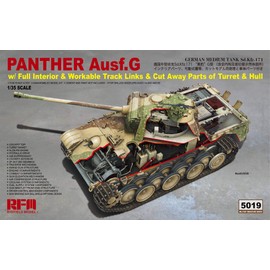 RFMRM5019 1:35 Rye Field Model Panther Ausf.G Sd.Kfz.171 with Full Interior/Workable Track Links/Cut Away Parts of Turret & Hull [Model Building KIT]