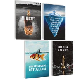 mojoliving Motivation Poster Motivational Pictures Office Pictures Poster Aesthetic Fitness Poster Growth Mindset Poster Gym Poster (Mindset Everything, Poster Set 4 x A4 (21 x 30 cm) | Without Frame)