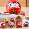 Ciieeo Japanese Daruma Doll Zen Statue Daruma Figurine Ceramic Bobble