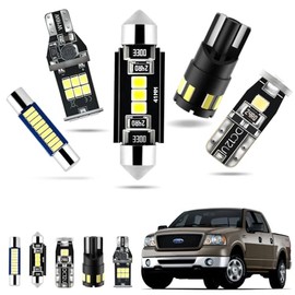EASY EAGLE LED Interior Car Lights for Ford-F150-2004-2008: 13 Piece Kit White LED Light Bulbs - Super Bright 6000K + Install Tool