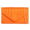 fi9® Plain Suede Pleated Wedding Ladies Party Prom Evening Clutch