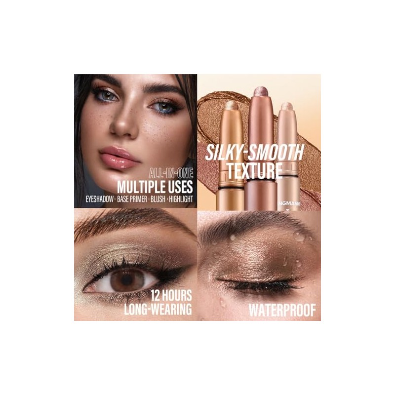 Lápiz de Sombra de Ojos Brillante e Iluminador, Nuevo Lápiz