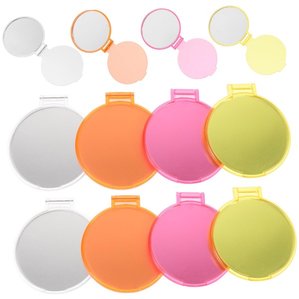 FOMIYES 12pcs Round Foldable Pocket Mirrors High Definition Mini Cosmetic