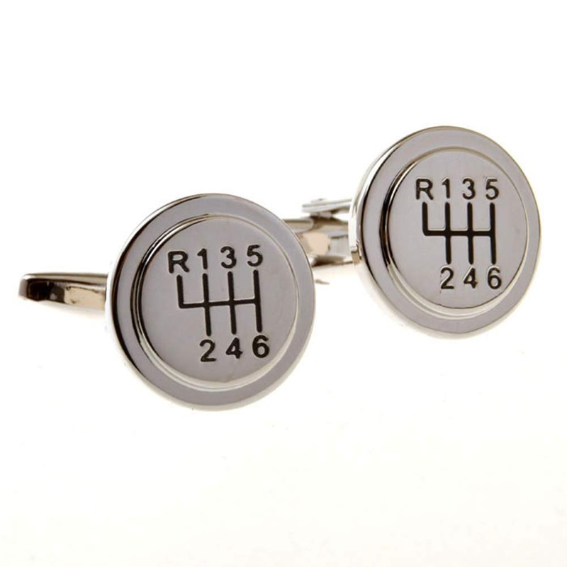 6 Stick Shift Automobile Cufflinks Car Racecar Sport Motor Vehicle