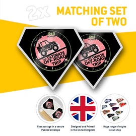 2 x Diamond Stickers 7.5 cm - Off Road Vehicle Safari 4x4 Fun Decals for Laptops,Tablets,Luggage,Scrap Booking,Fridges, #4444
