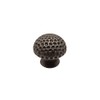 Hammered Knob Solid Pewter Effect Kitchen Cabinet Door Knob Handle