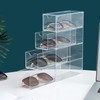 Ausla 4-Layer Stackable Transparent Glasses Storage Box, Sunglasses Organiser, Transparent,