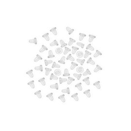 200Pcs 4mm Clear Rubber Bullet Clutch Earring Safety Backs Ear Nuts Earring Keepers Ear Nut Earring Wire Stopper