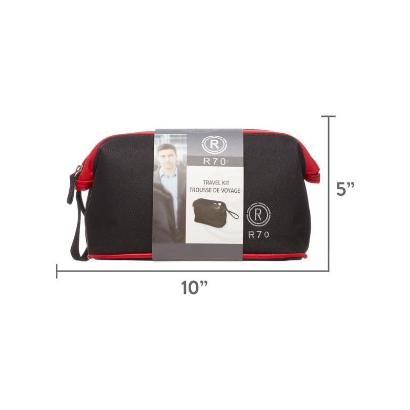 Toiletry Bag Top Frame Red Zip