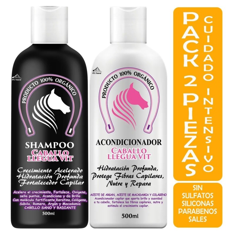 Shampoo Extracto Cola De Caballo + Acondicionador Argan-maca