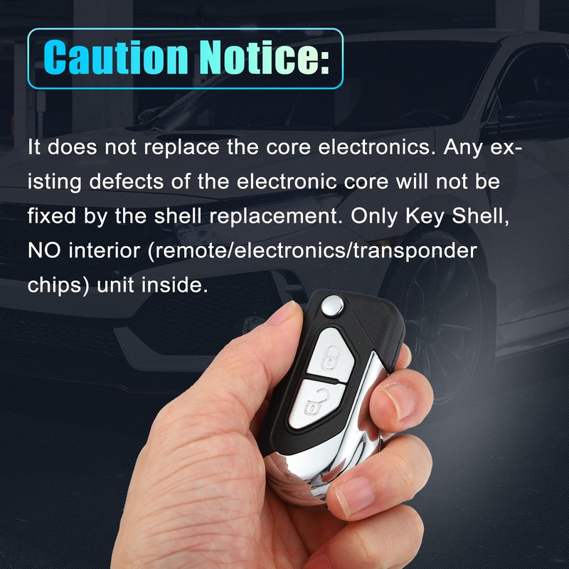 X AUTOHAUX 2 Buttons Key Fob Case Keyless Entry Remote