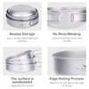 Boundless Voyage Outdoor Ultralight 3PCS Titanium Bowl Set Camping Cookware