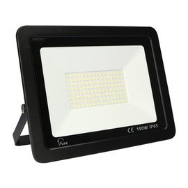 FUPE LED Outdoor Spotlight, 100 W, Spotlight IP65 Waterproof, 140 LEDs, 10000 lm, Outdoor Spotlight, 4500 K, Natural Light for Garden, Courtyards