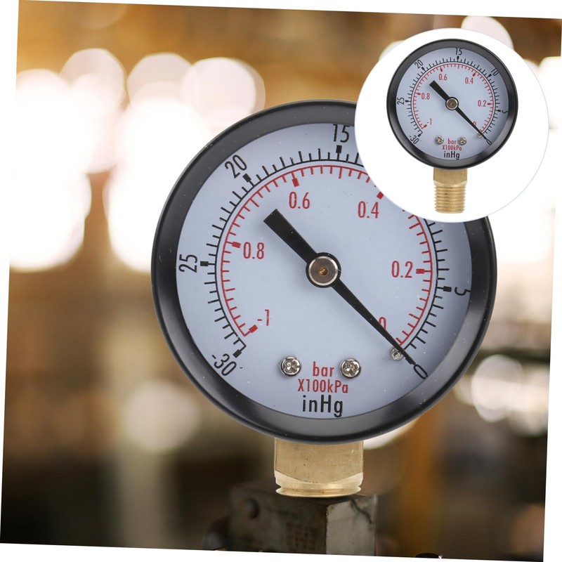 TEHAUX 0-30inhg Vacuum Gauge Tester for Air Oil Water Gas