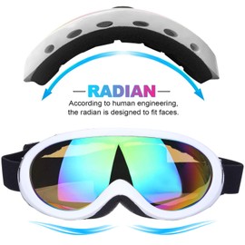 Rngeo Ski Goggles, Pack of 2, Snowboard Goggles for Kids, Boys & Girls, Youth, Men