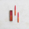 Creative Co-Op 2-Piece Unscented Twisted Taper Candles, Fuchsia and Orange